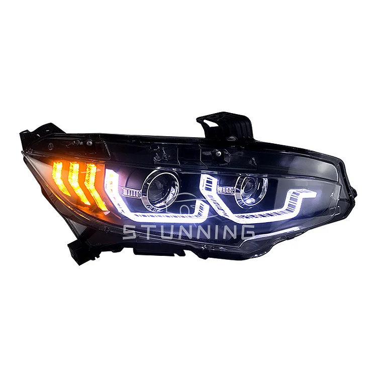 Upgrade LED dynamic Headlight headlamp Assembly for Honda civic 10 10th 2016-2021 HID xenon head light head lamp plug and play ITN Auto