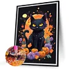 Diamond Painting -DIY Full Square Drill Halloween Cat(35x45cm)