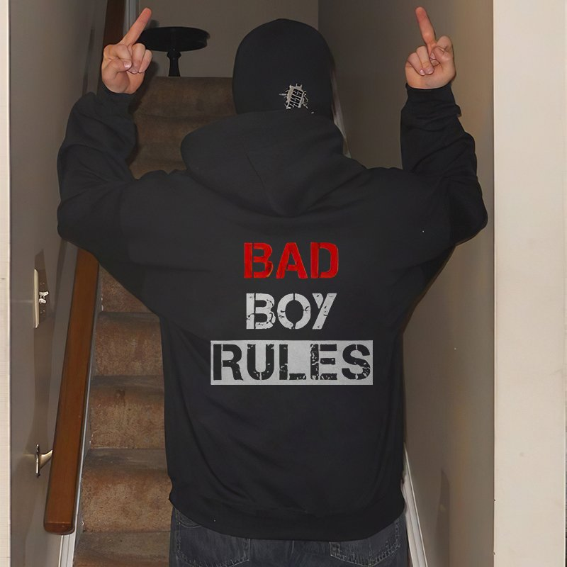 "BAD BOY RULES" Hoodie-barclient