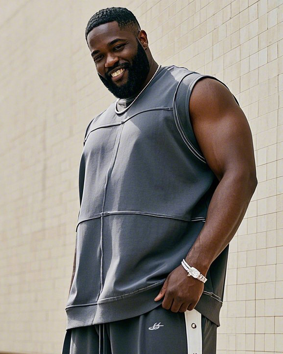 Men's Plus Size Daily Casual Irregular Cut Line Vest