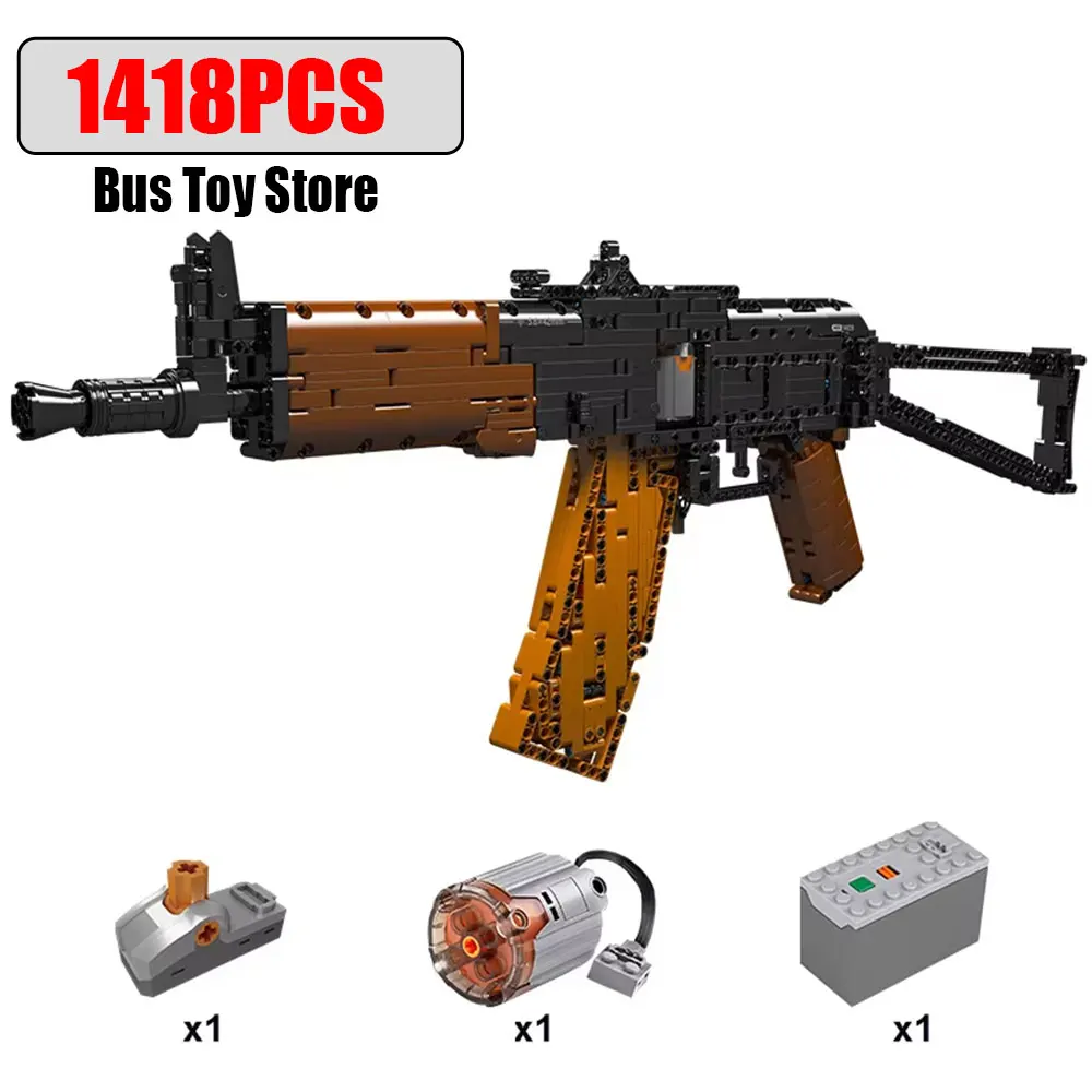 Ww2 Military Technical Motorized AK-47 Building Toys Mould King Building Blocks Weapon Bricks Toys Set for Boys Gifts