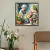 Diamond Painting-DIY Full Round Drill Garden Old Lady