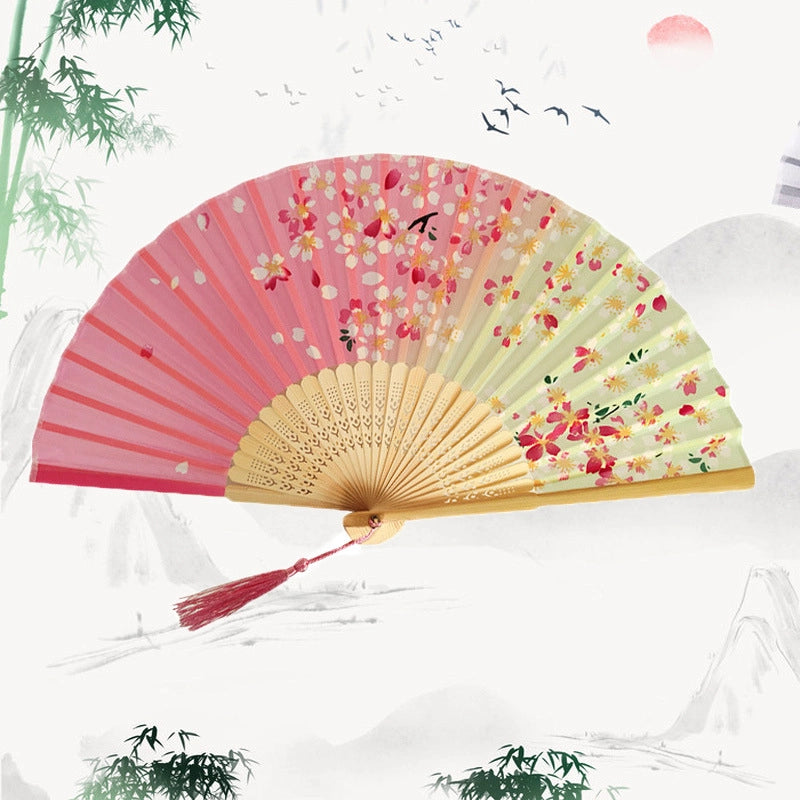 Antique Fan Folding Fan Men’s And Women’s Classical Dancing Fan Ancient Costume Performance Photography Hanfu Props Chinese Style Handmade Folding Fan