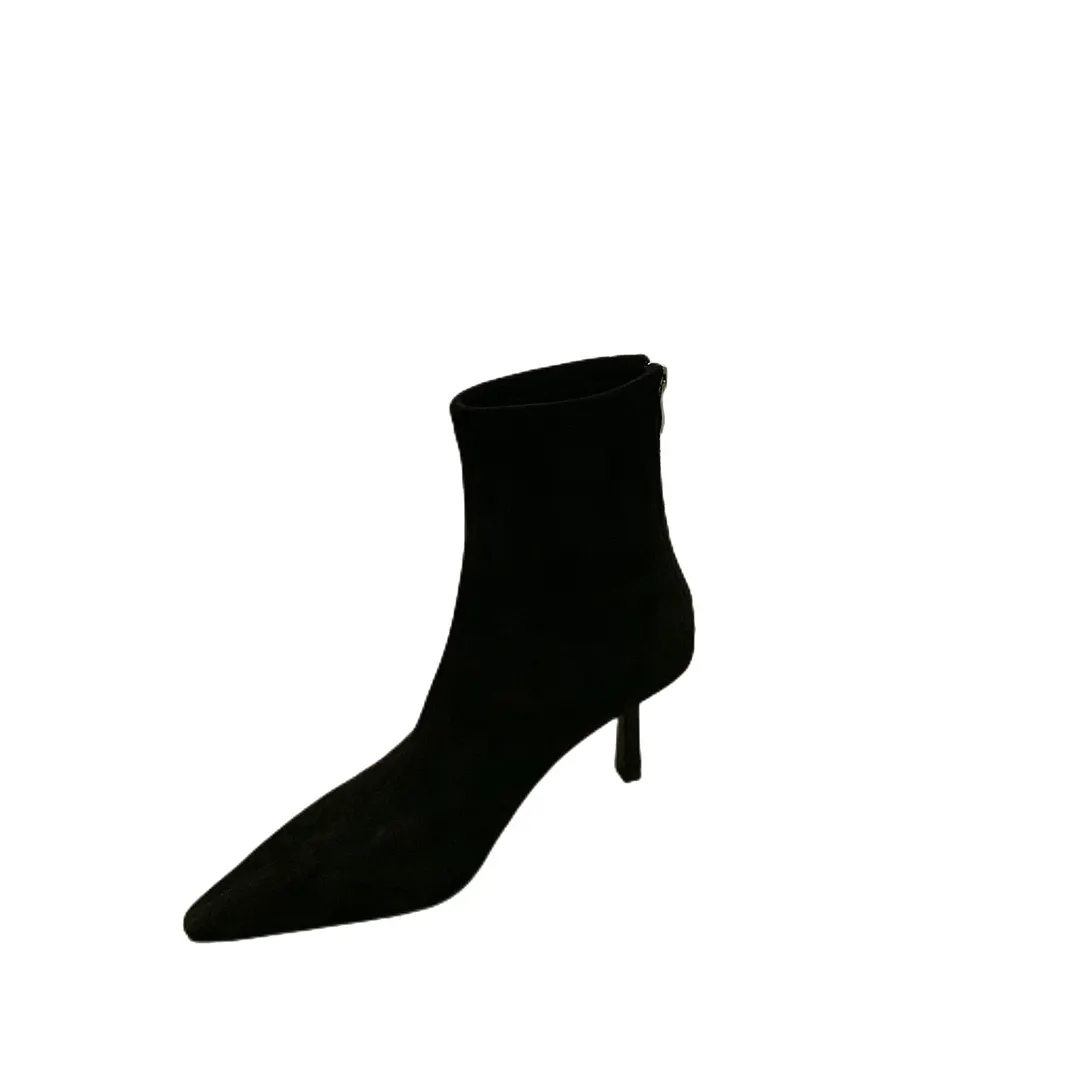 Churchf Churchf Women's Shoes 2023 New Autumn And Winter With Velvet Korean Small Ankle Boots