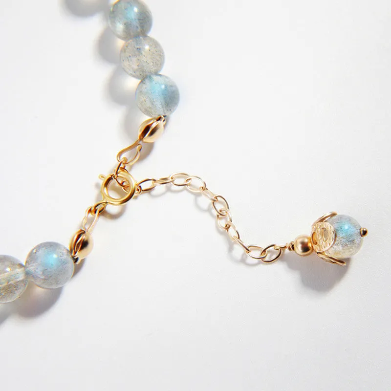 Moonstone Strawberry Quartz PiXiu Healing Bracelet