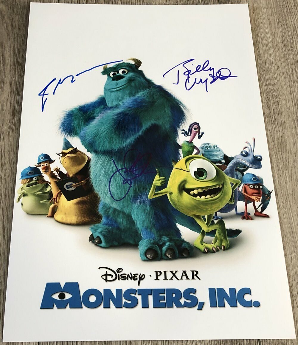 BILLY CRYSTAL JOHN GOODMAN RANDY NEWMAN SIGNED MONSTERS INC 12x18 Photo Poster painting w/PROOF