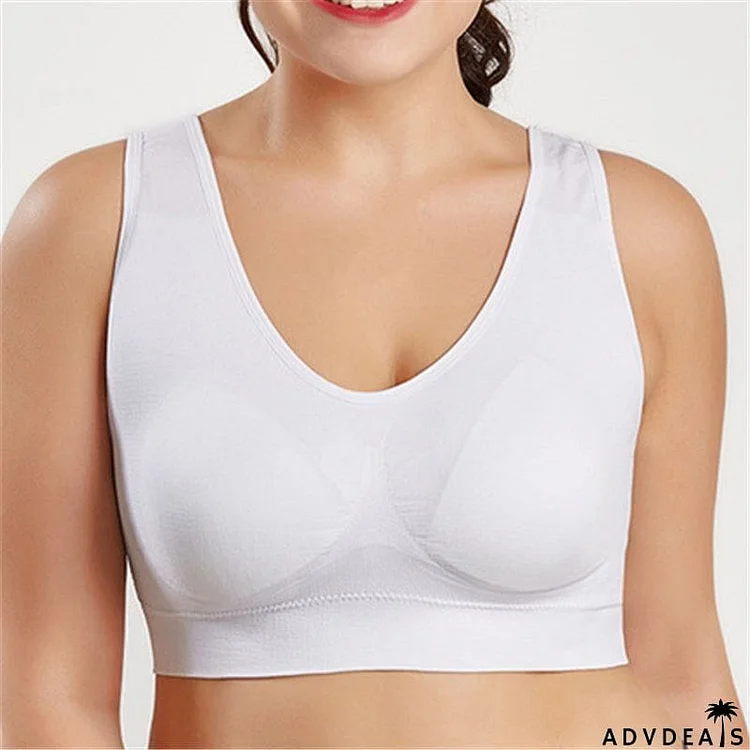 New Casual Plus Size Bras For Women Seamless Bra With Pads Sporty Vest