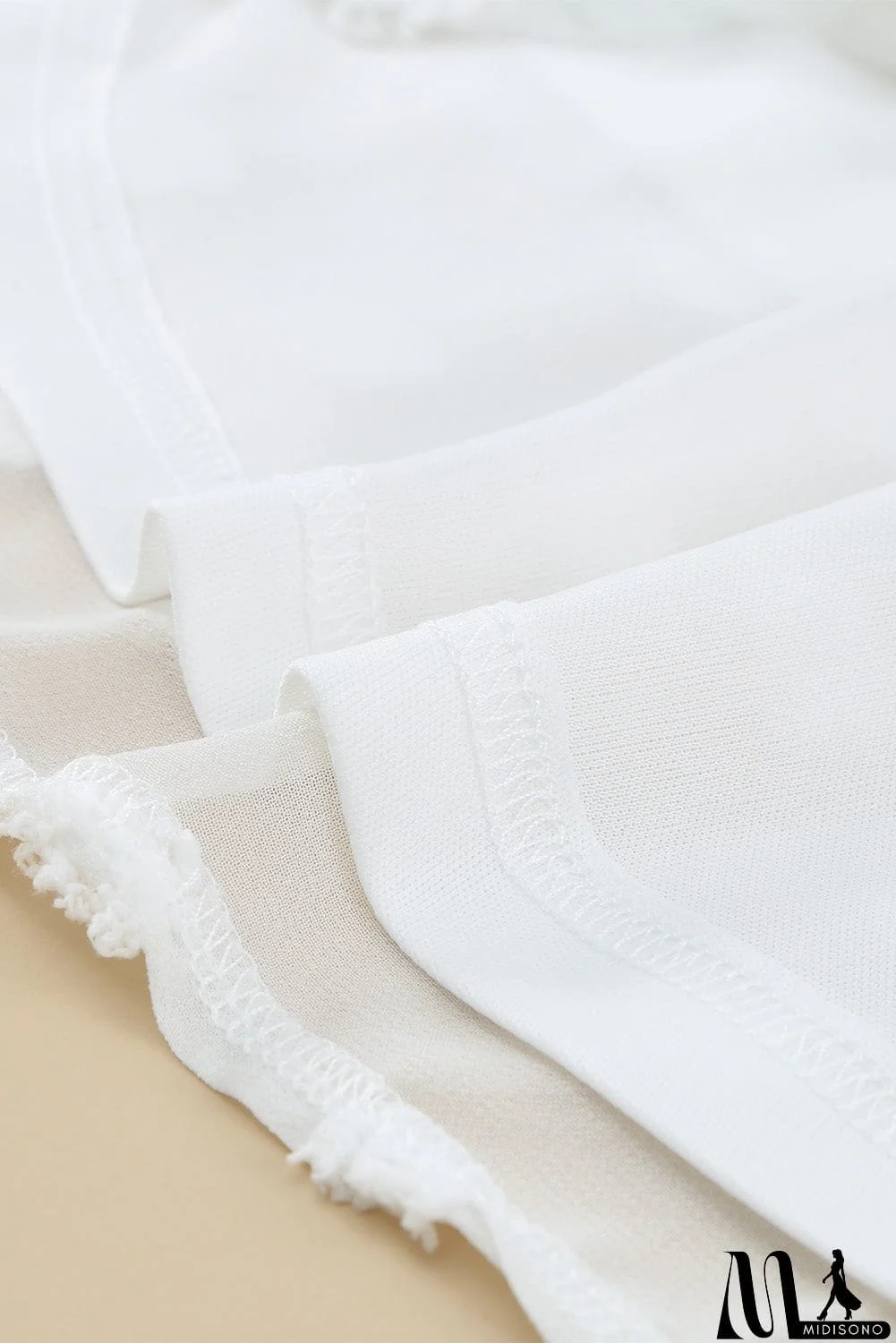 MidiSono - Swiss Dot Bubble Sleeve Blouse