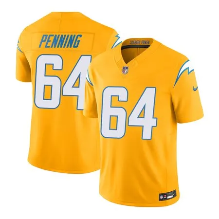 Youth Los Angeles Chargers #64 Trevor Penning  Gold Alternate Charger Power Vapor F.U.S.E. Limited Jersey