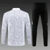 2024/2025 Real Madrid Half-Pull Training Suit White Football Shirt 1:1 Thai Quality Set