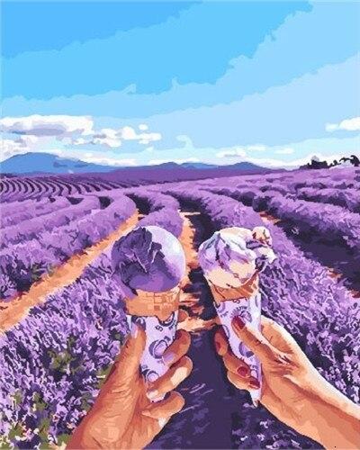 

Lavender And Ice Cream – Paint By Numbers - 40*50CM, 501 Original