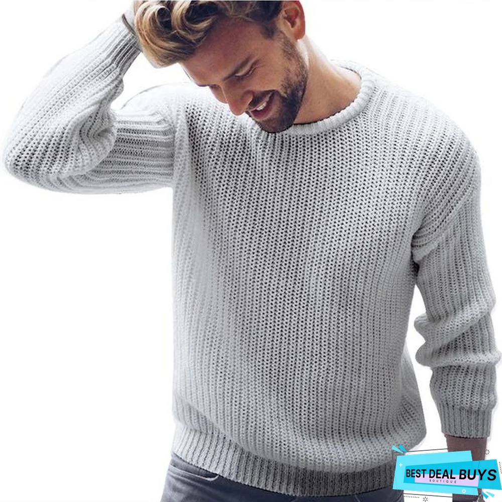 Cotton Sweater Men Pullover Casual Jumper For Male Knitted Korean Style Clothes Plus Size