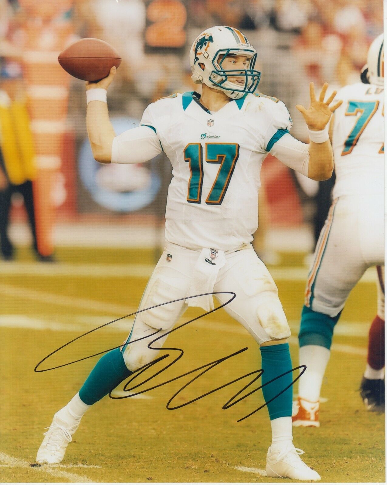 Ryan Tannehill #0 8x10 Signed Photo Poster painting w/ COA Miami Dolphins -