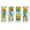 (US Only)4Pcs DIYSunflower Feather Diamond Painting Bookmarks Mosaic Art for Book Lovers