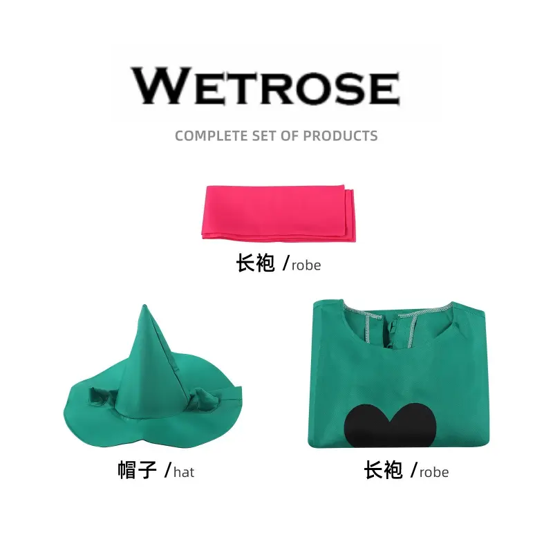 [Wetrose] In Stock Deltarune Ralsei Green Cloak Game Outfit Cosplay Costume