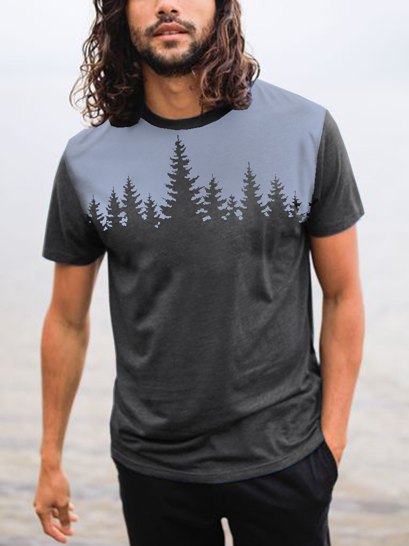 Forest Printed Short Sleeve Men's T-Shirt