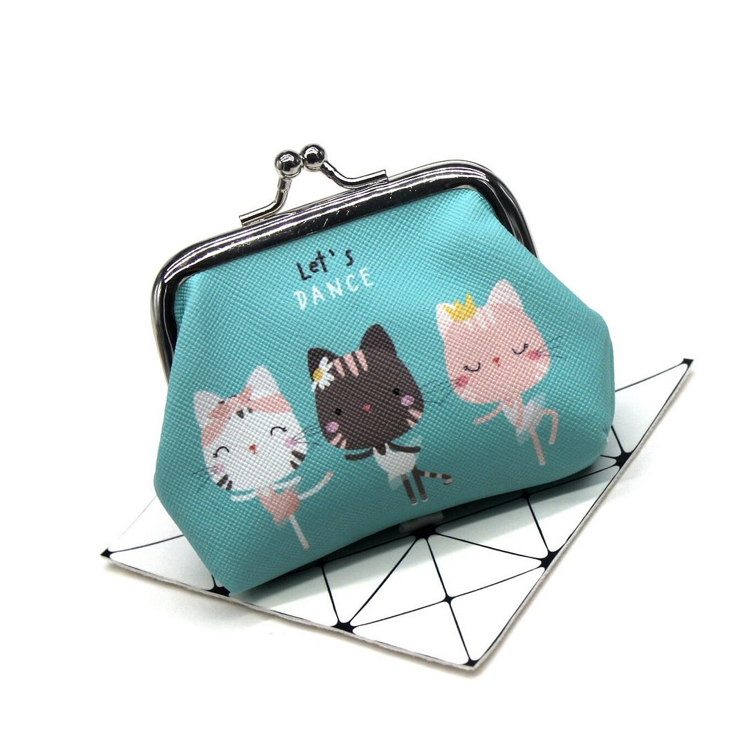 Women Mini Wallets Coin Purses Kids Clutch Money Bags Female Pouch Hasp Change Purse Cute Girls Zero Wallet Carteir Cartoon Cat