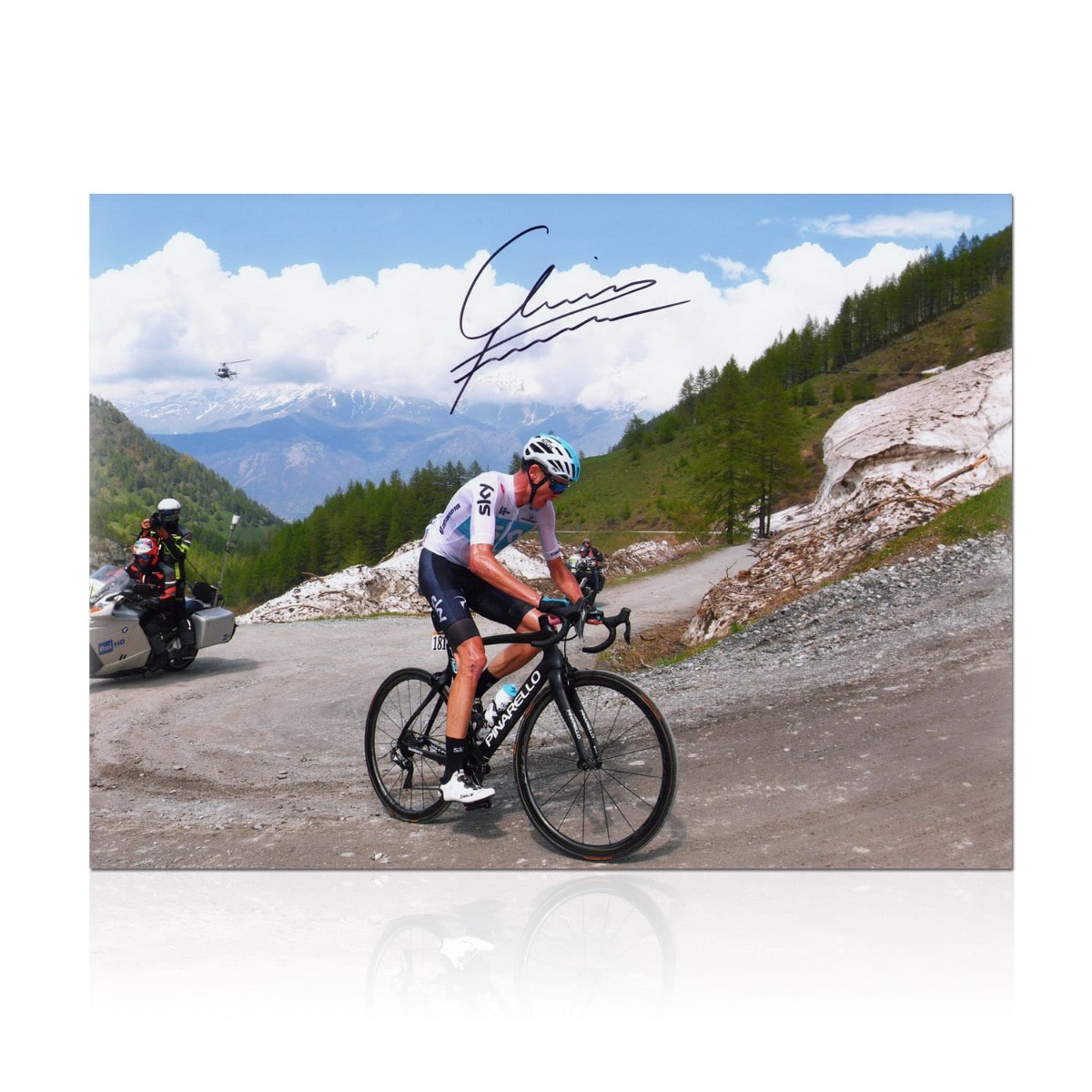 Chris Froome Signed Cycling Photo Poster painting: 2018 Giro d'Italia