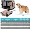 Portable Dog Crate, Collapsible Pop Up Travel Pet Kennel for Cats & Dogs Indoor and Outdoor Use, Waterproof Dog Cage with Soft Warm Blanket, Durable Mesh