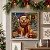 Holiday Pup 11CT 3 Strands DIY Stamped Cross Stitch Kit for Adults 45x45cm