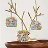 >SALE<6Pcs Acrylic Double Sided Elephant Diamond Painting Keychain for Bag Decor