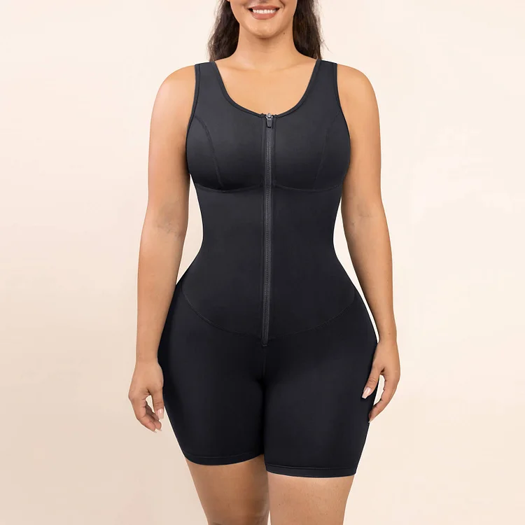 Whosale Rubber Fitness Sports Bodysuit YKK zipper