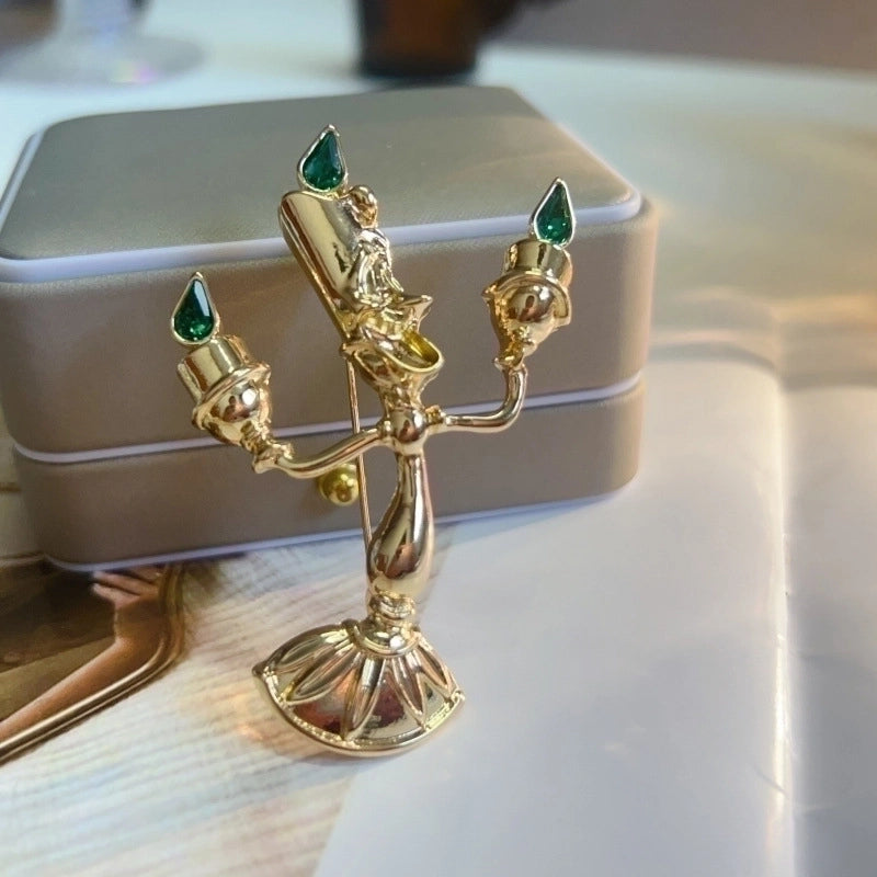 Retro Pin Cartoon Character Flame Zinc Alloy Plating Inlay Rhinestones Unisex Brooches