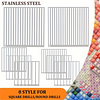 >Upgrade<Stainless Steel 1/2/3/4 Rows Diamond Painting Ruler Diamond Art Square/Round High-end Diamond Point Alignment Tool Set
