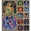 12 Zodiac Signs DIY Pearl Painting Kit with Frame for Adults 20x20cm