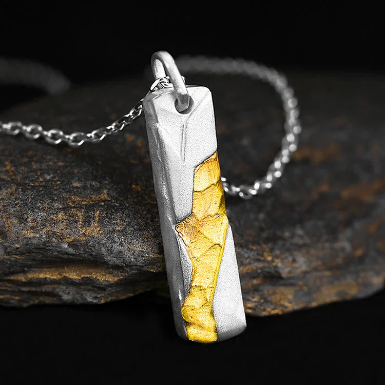 Coutureaura 999 Sterling Silver Hidden Gold Necklace