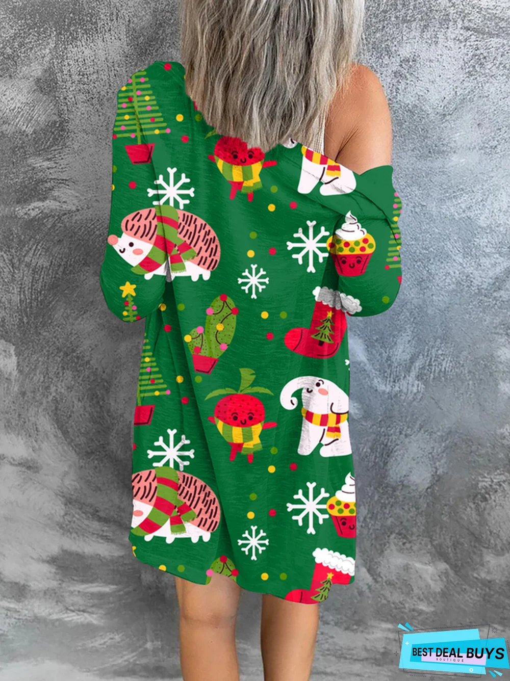 Casual Christmas Snowman Outerwear