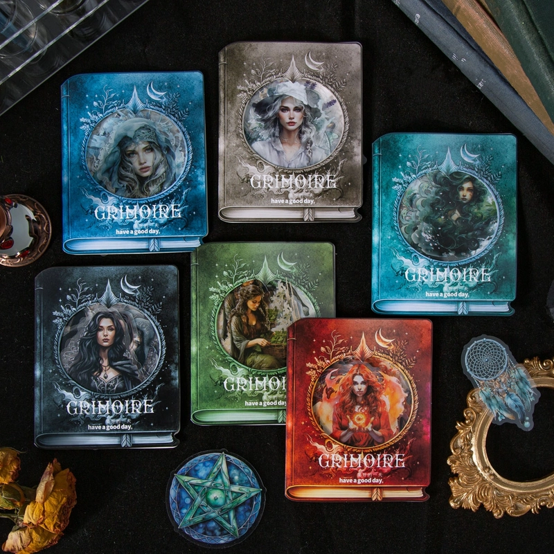 40 Sheets Per Pack Cartoon Character Hat Magic Wand Learning School PET Nordic Style Retro Stickers