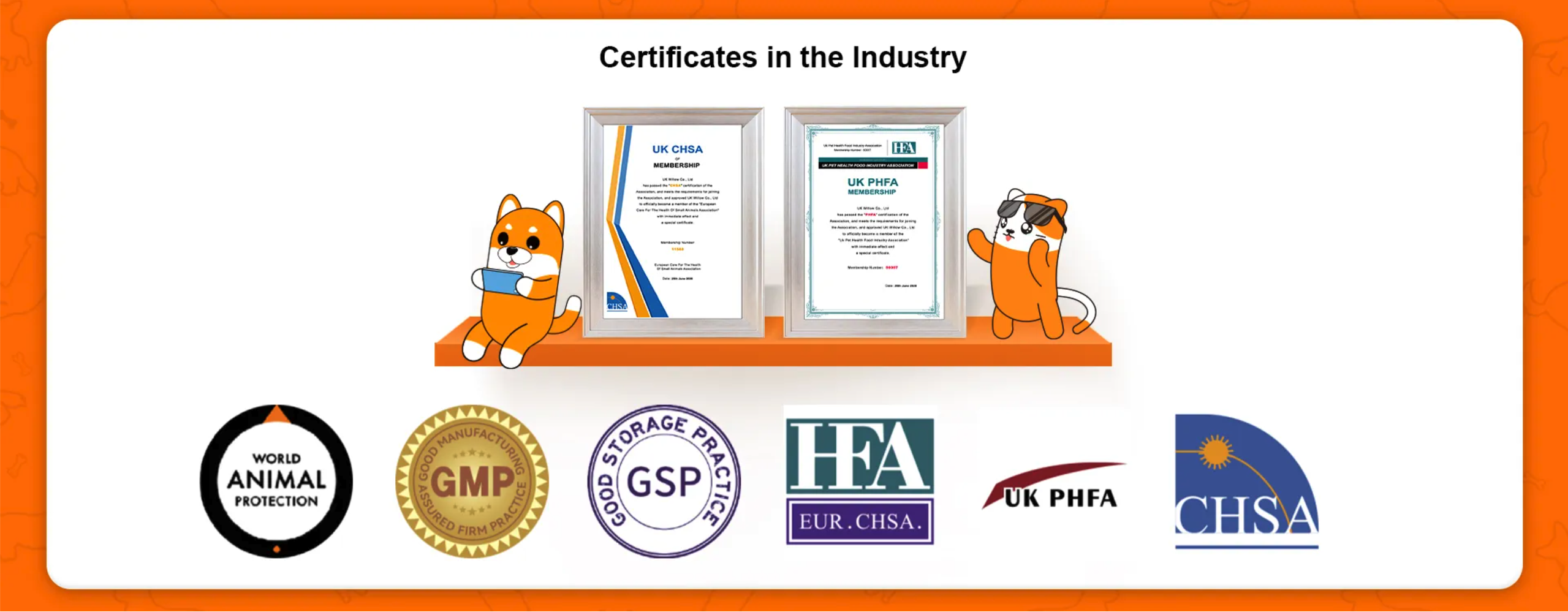 Cassiel Pet brand certification and pet care information