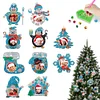 10Pcs Christmas Diamond Painting Photo Frame Hanging Pendant for Xmas Tree