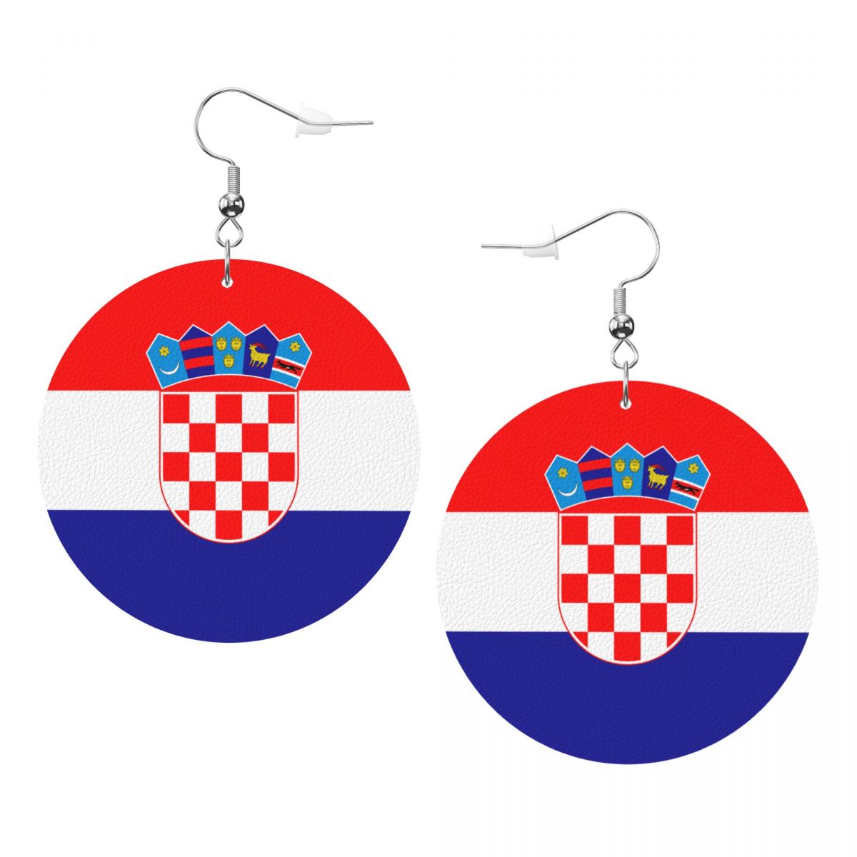 Croatia Print Lightweight Dangle Hoop Earrings For Women Girls
