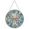 (US Local)5D DIY Crystal Diamond Painting Handmade Butterfly Clock Kit