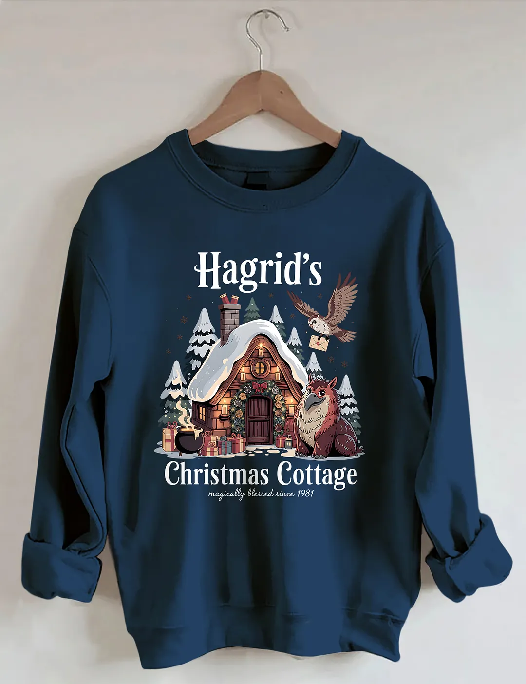 Hagrid's Christmas Cottage Tree Farm Sweatshirt