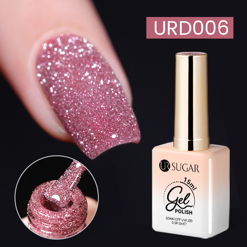Needmkt UR SUGAR 15ml Champagne Water Light Cat Magnetic Gel Nail Polish Vernis Semi Permanent Soak Off Crystal Gel Polish For Nails