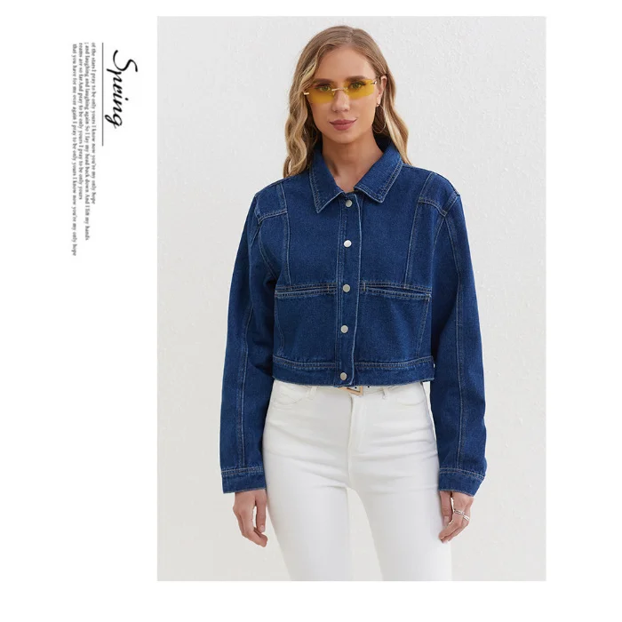 Women's New Denim Short Jacket Street Wear Outwear Denim Top