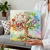 (25x25cm)DIY Pearl Painting Tree Framed Handmade Pearl Material Art Kit Living Room Decor