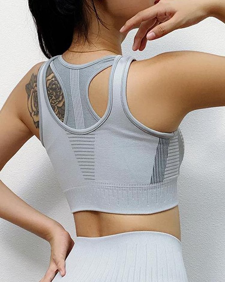 Cut Out Back Sports Bra - Shop Trendy Women's Clothing | LoverChic