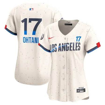 Women's Los Angeles Dodgers #17 Shohei Ohtani  Cream 2024 City Connect Limited Player Jersey