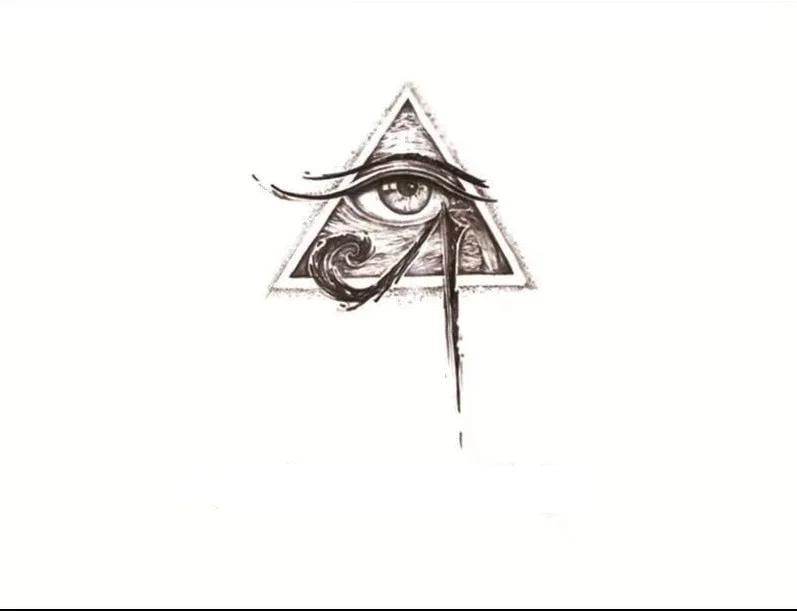 1PC The Eye Of Horus Temporary Tattoo Stickers For Men Women Arm Body Art Waterpoof Fake Tattos Black Flash Decals Tatoos