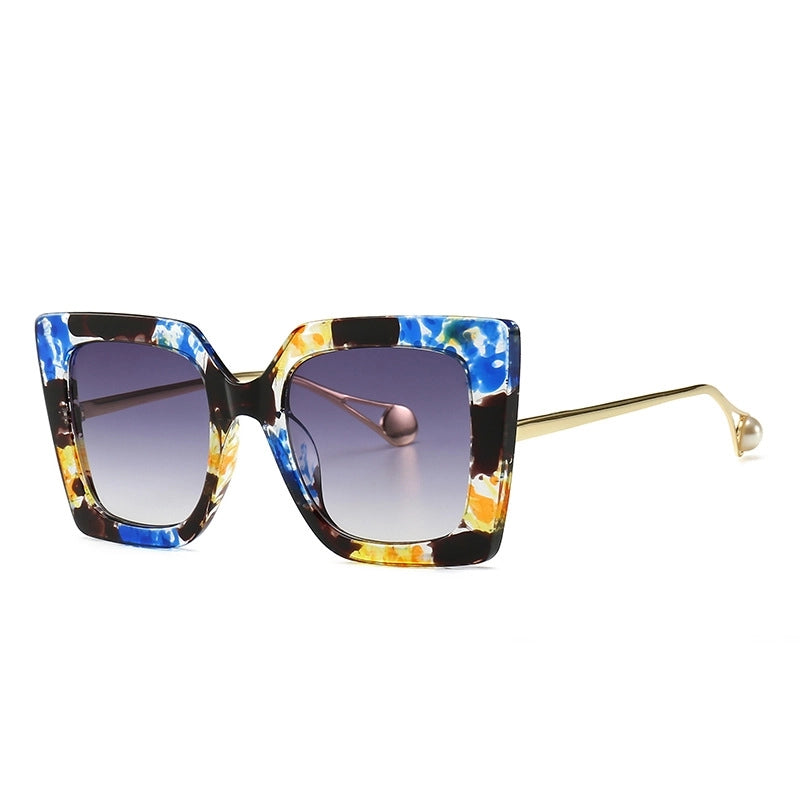 European And American Retro Sunglasses Cat Eye Big Frame Sunglasses Trend