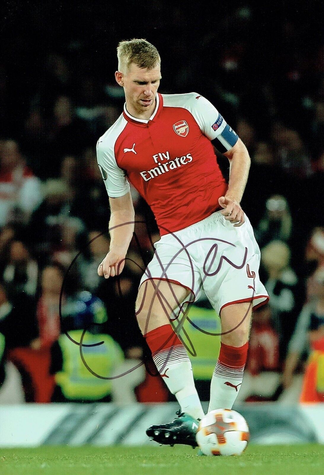 Per MERTESACKER Signed Autograph 12x8 Photo Poster painting 1 AFTAL COA Arsenal Gunners RARE