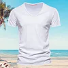 Gioiacombo&trade; 2022 T-shirt a maniche corte con scollo a V tinta unita da uomo nuovi