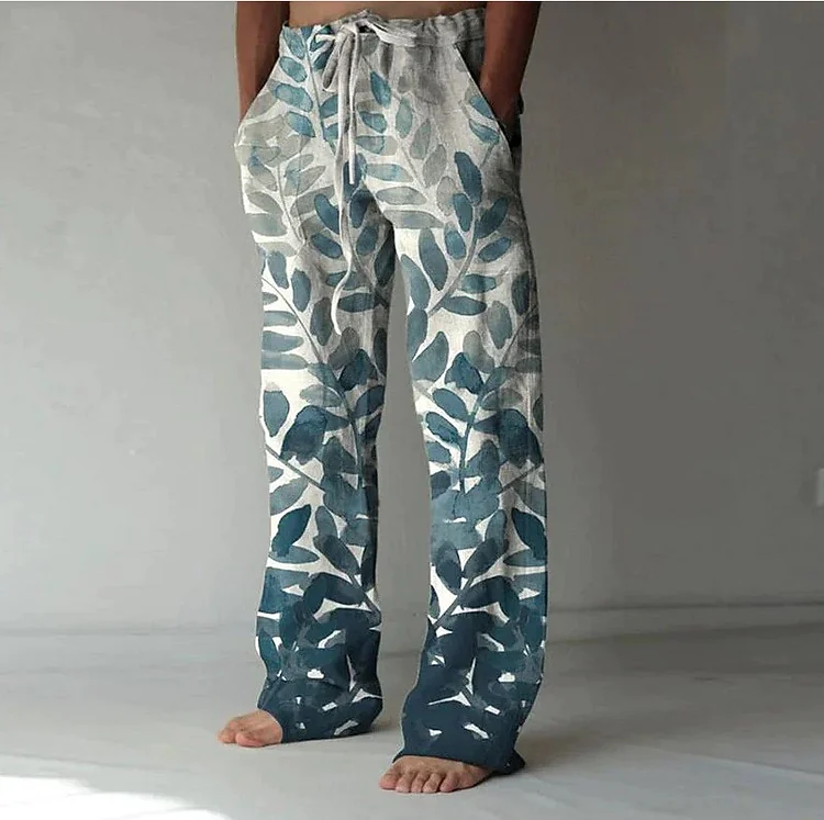 Men's Cotton Linen Pants Pant Casual Solid Pants