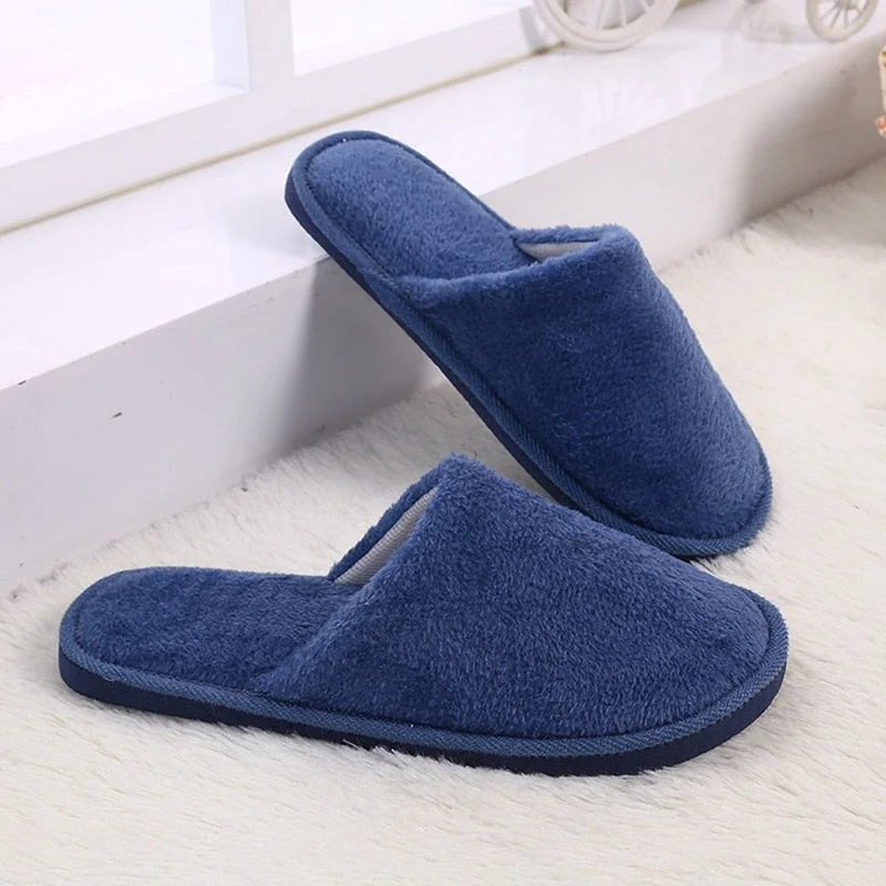 Faux Fur Home Slippers Unisex Indoor Floor Plush Cotton Shoes Cute Candy Colors Women Slippers With Soft Non-slip Bottom Shoes