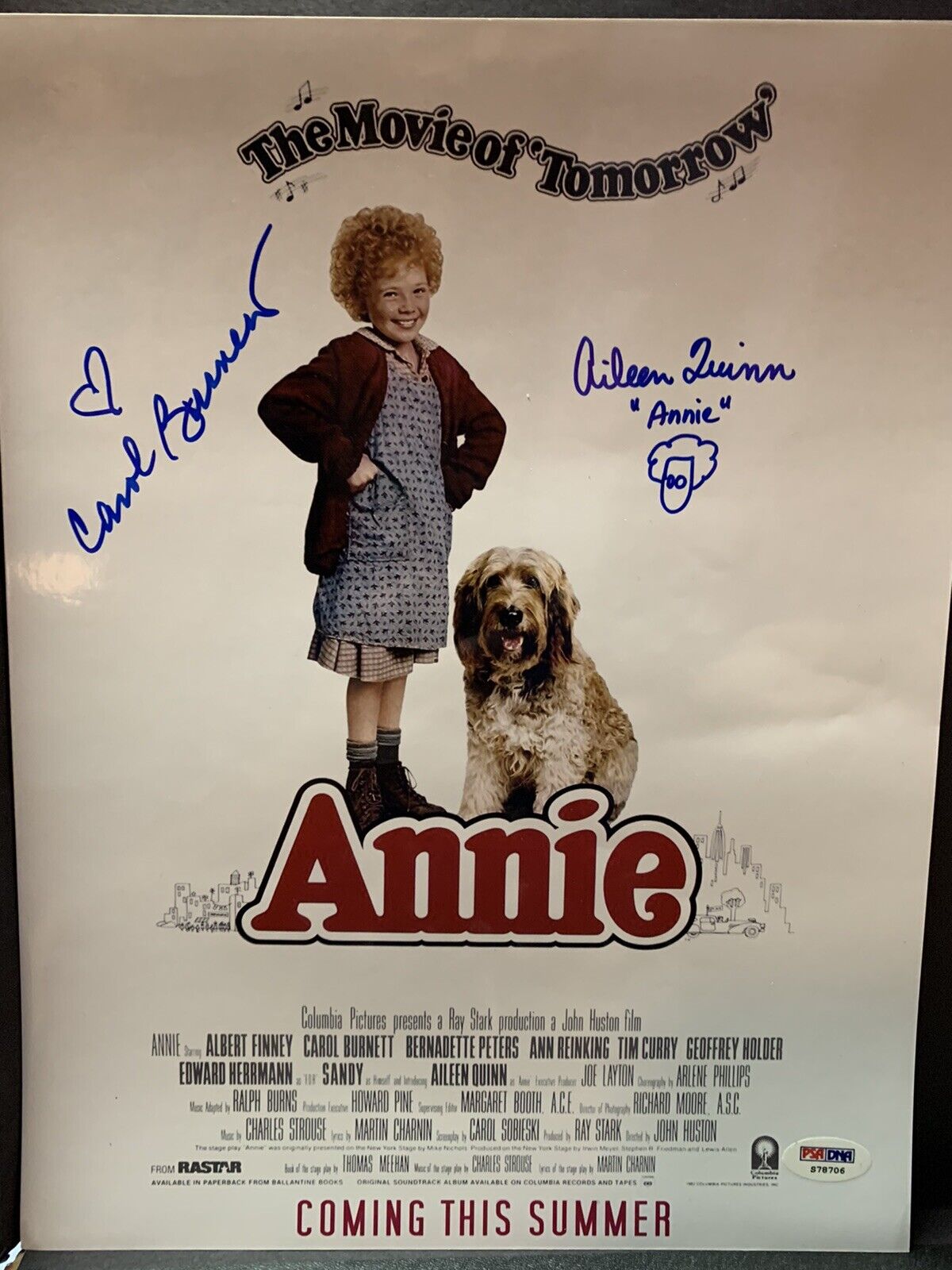 Aileen Quinn Carroll Burnett Signed Auto Annie Movie Photo Poster painting Pic Photo Poster painting About 11x14