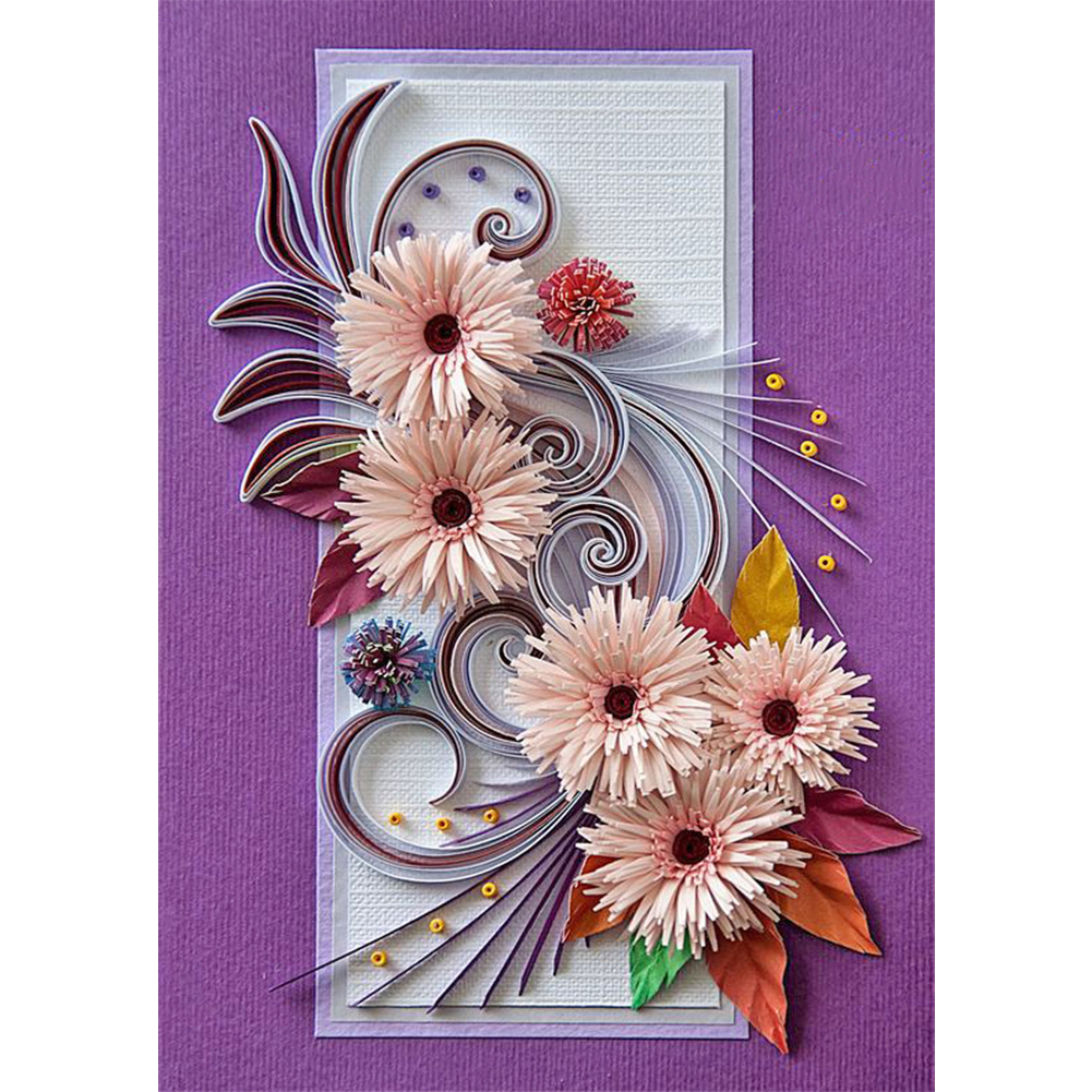 

Flower Quilling Paper - Round Drill Diamond Painting - 30*45CM, 501 Original